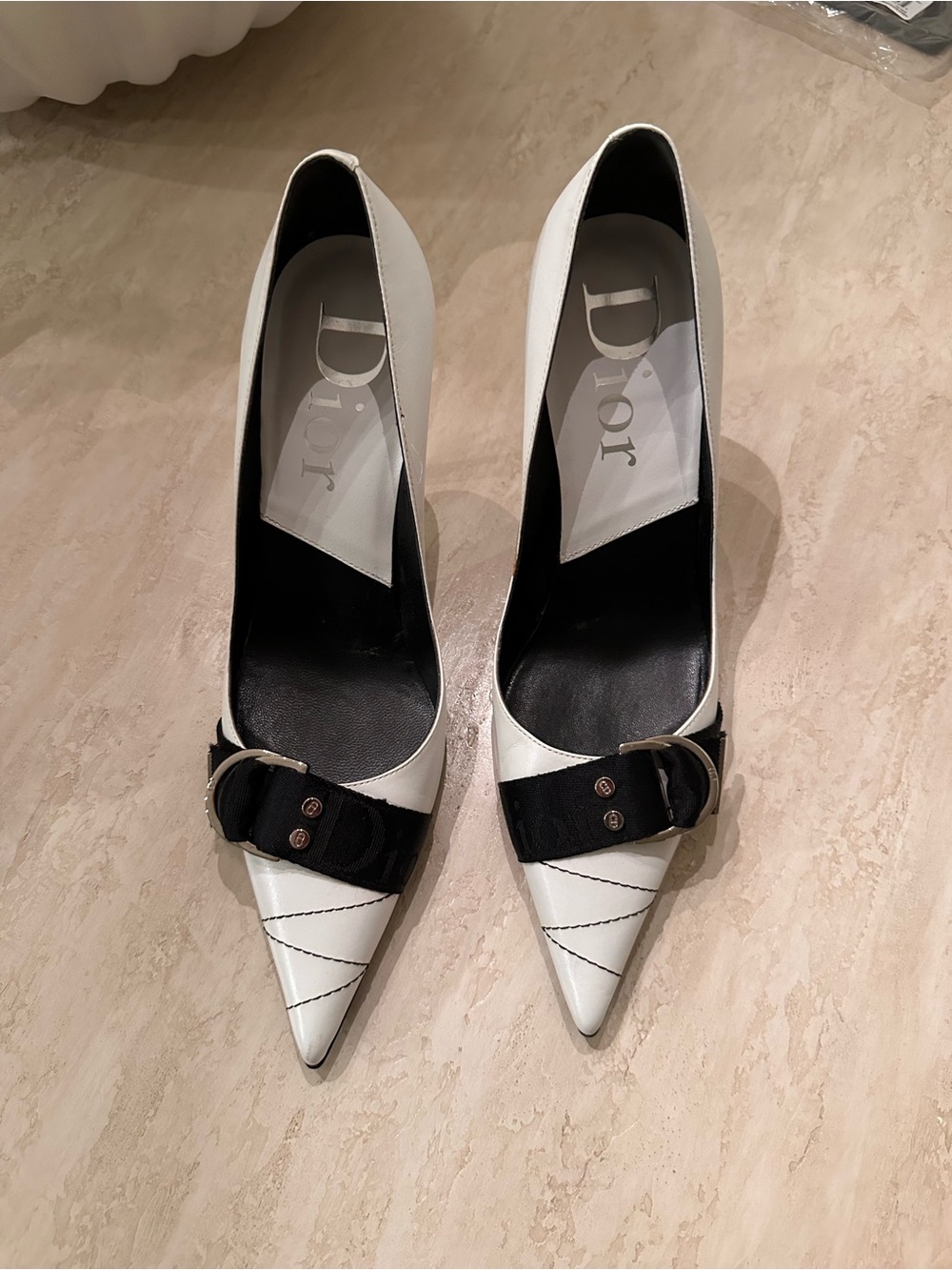 Worn once/like new Vintage Dior Cherie Pointy Pumps;; Size 36; beautiful heels